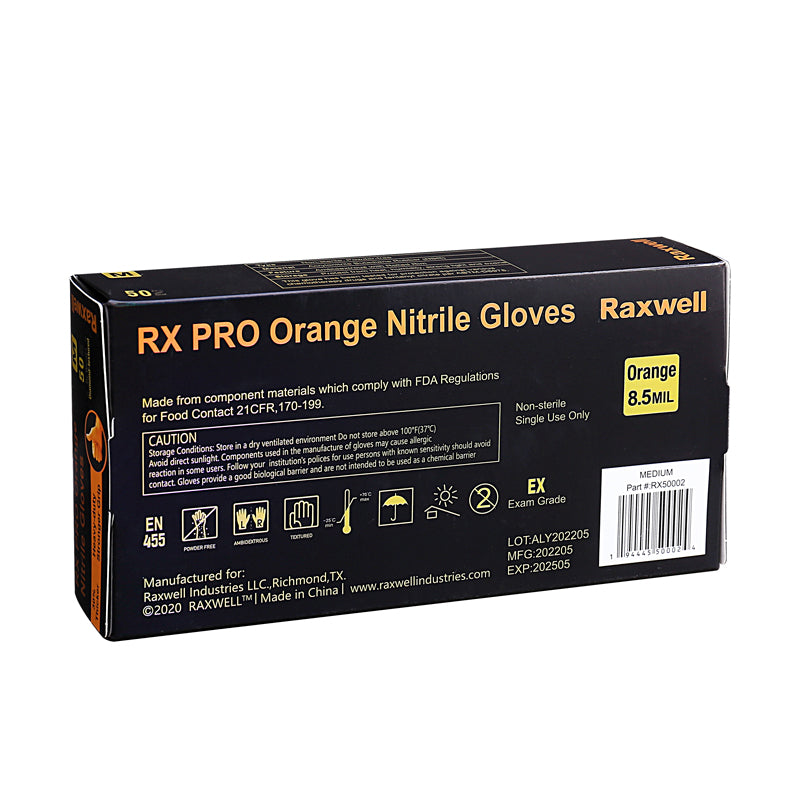 Boite de gants nitrile Orange Grip Ultra résistant 90pcs - D Stock41